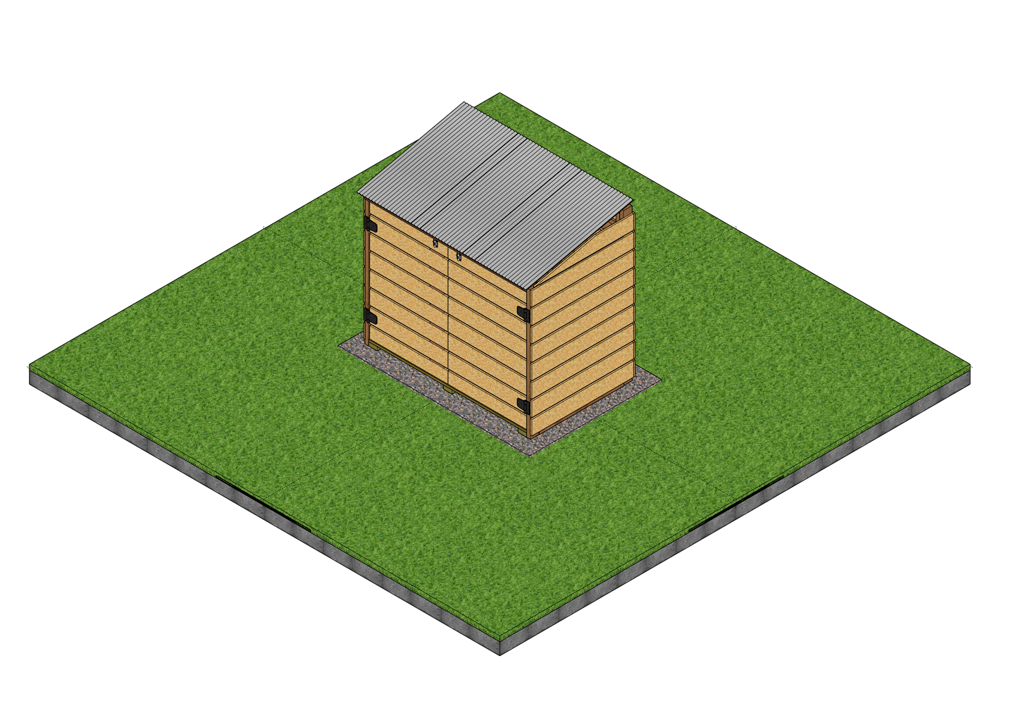 4x6 Lean-to Shed Sketchup File