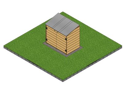4x6 Lean-to Shed Sketchup File