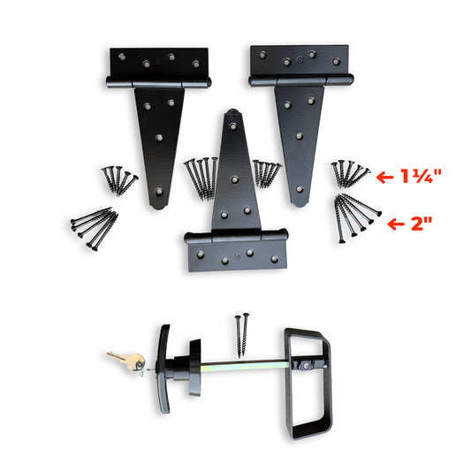 Single Shed Door Kit (32"–36") | T-Hinge (6")