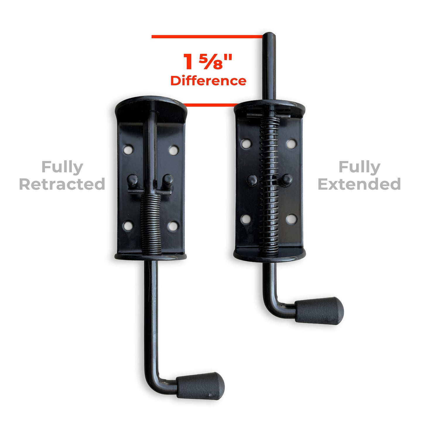 Shed Door Spring Latch Barrel Bolt | 5/16" Pin