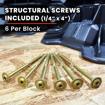 TuffBlock Shed Foundation & Leveling Kit with Structural Screws