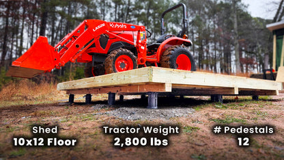 Adjustable Joist Support Pedestal (10-Pack)