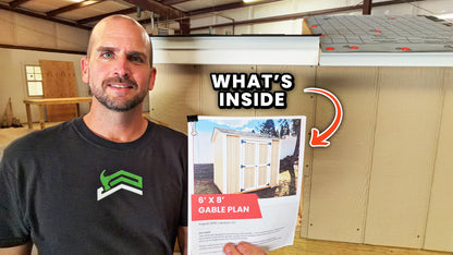 8x8 Gable Shed Build Plan | Double Doors on Gable End