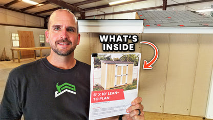 6x10 Lean-to Shed Build Plan | Double Doors