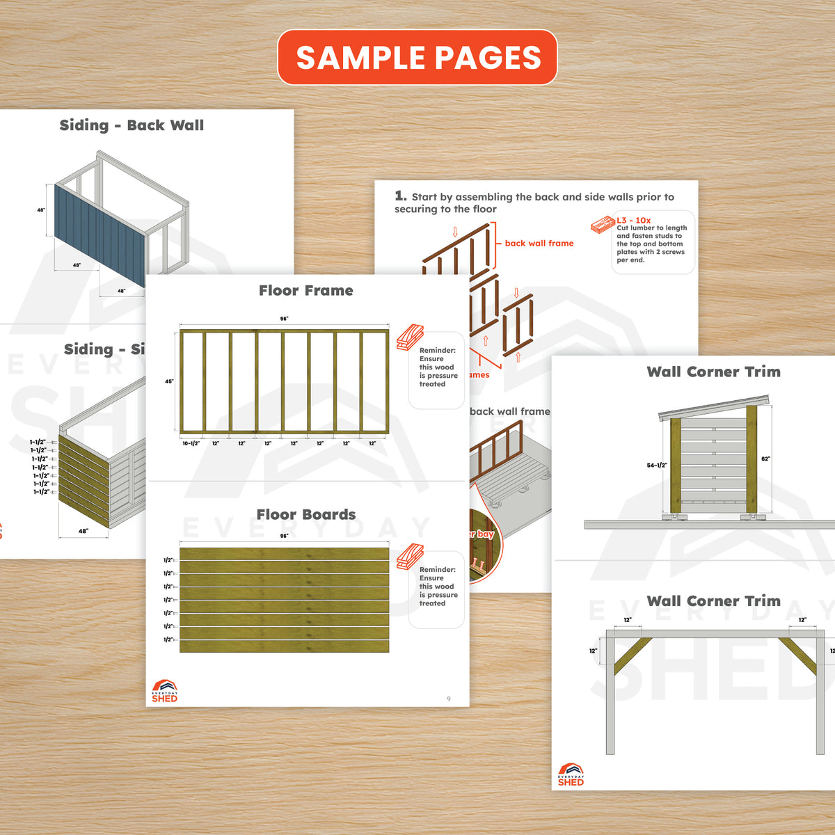 4x8 Firewood Shed Build Plan