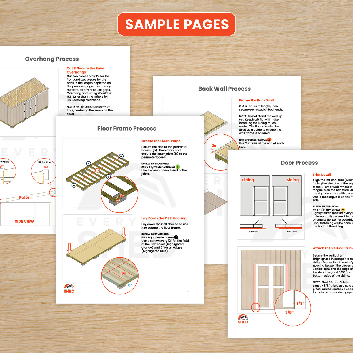6x10 Lean-to Shed Build Plan | Double Doors