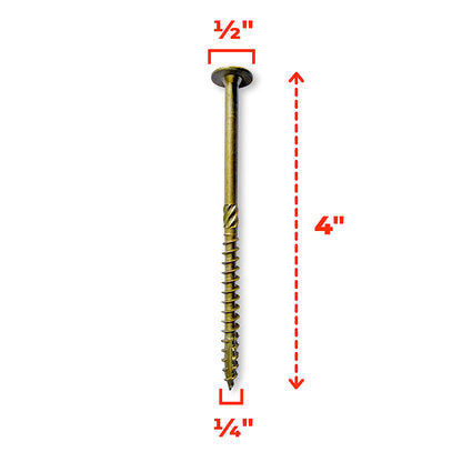 1/4" x 4" Structural Lag Screws