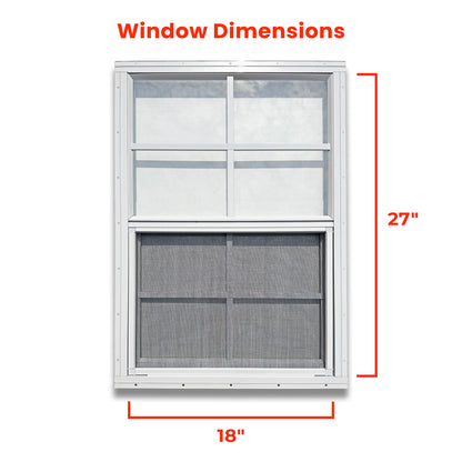 18"x 27" Aluminum Flush Mount Shed Window (1-Pack)