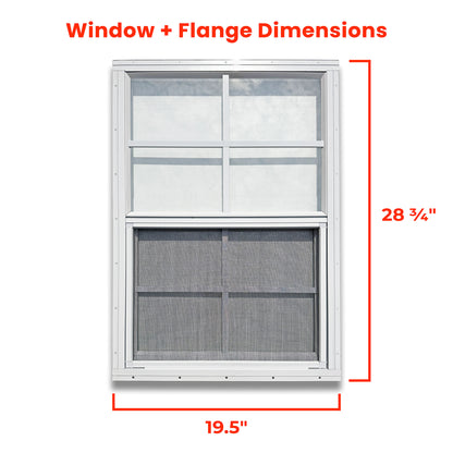 18"x 27" Aluminum Flush Mount Shed Window (1-Pack)